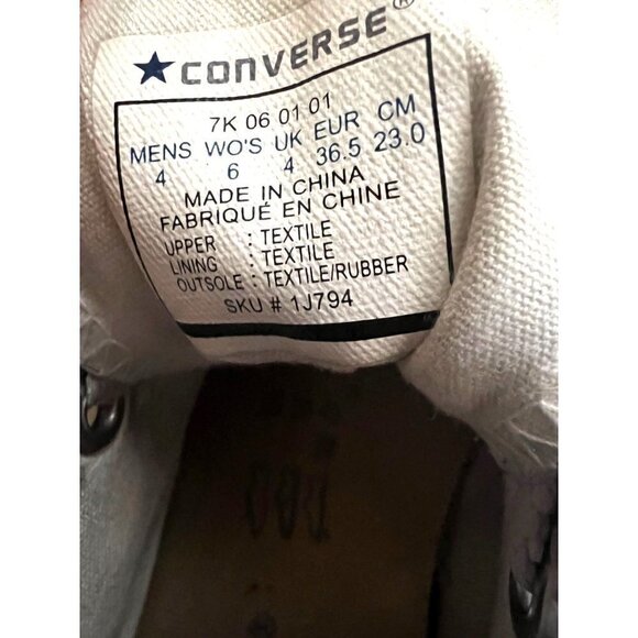 Converse Chuck Taylor All Star Gray Low Top Sneakers Shoes US 6 Old School Retro - Picture 8 of 8